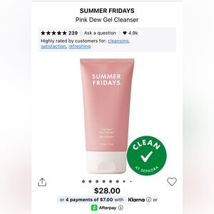 Summer Fridays cleanser